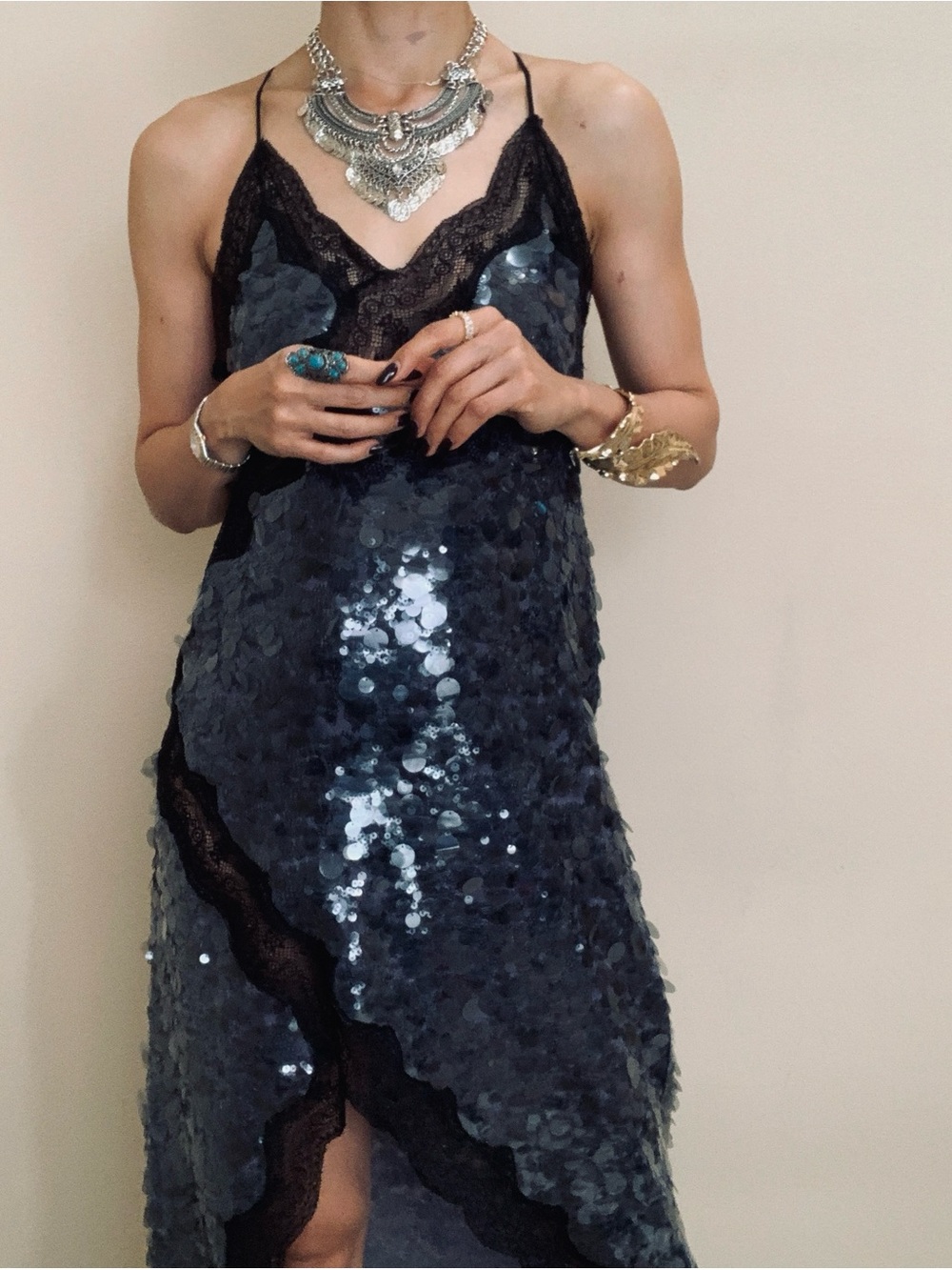 Brand New Zara sequins maxi dress size L - Picture 5 of 14